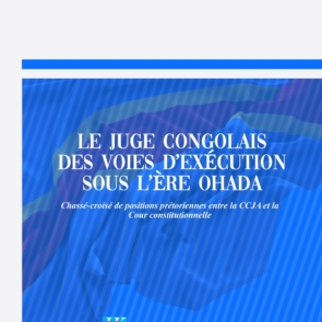Couverture livre juge congolais des voies d'exécution 2