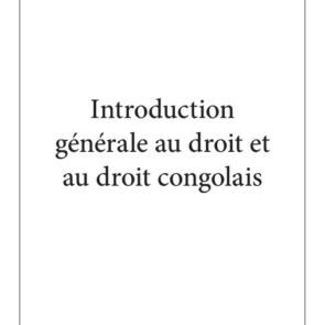 Introduction générale au droit et au droit congolais
