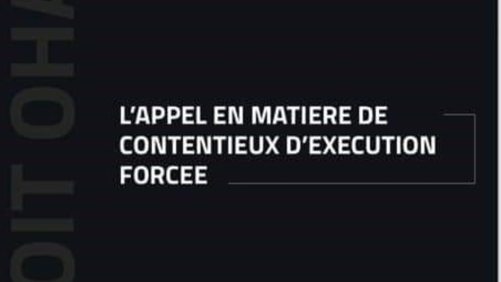 l'Appel en matière de contentieux d'exécution forcée sous l'ère OHADA